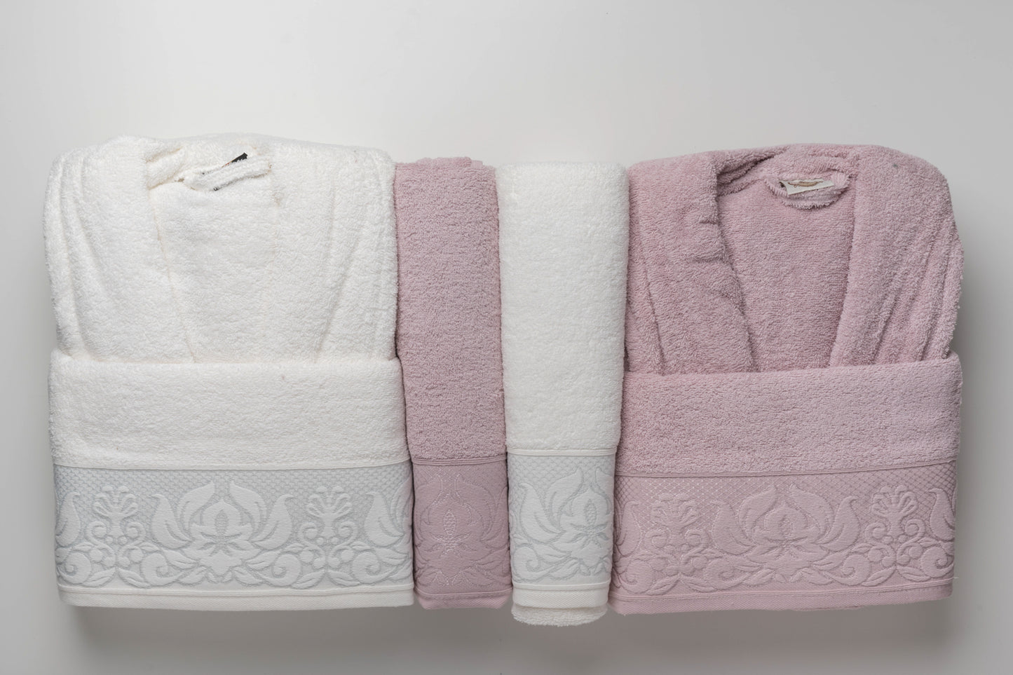 bathrobe belinda white*kashmir