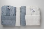 bathrobe royal home blue*white