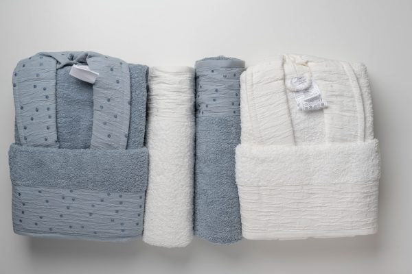 bathrobe royal home blue*white