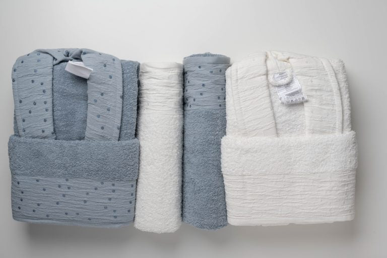 bathrobe royal home blue*white