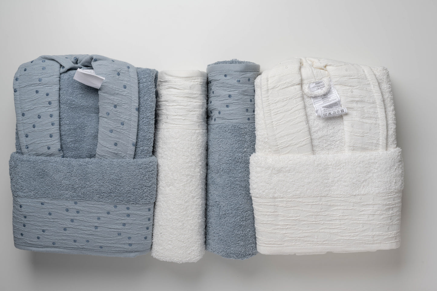 bathrobe royal home blue*white