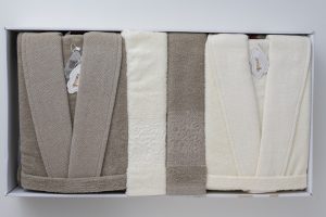 bathrobe sigma brown*off-white