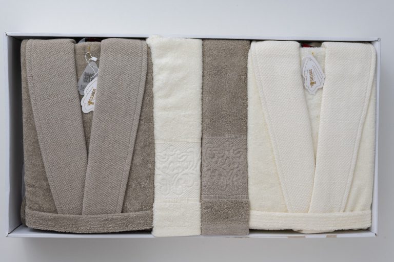 bathrobe sigma brown*off-white