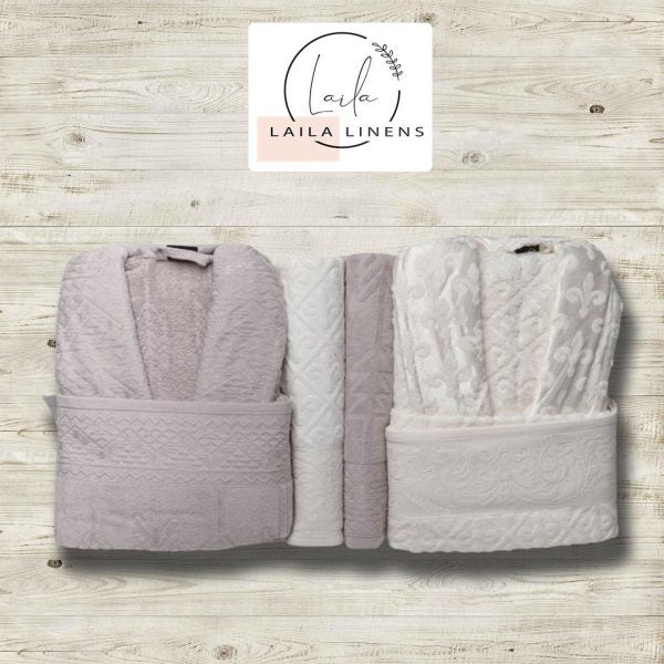 bathrobe belinda white*kashmir