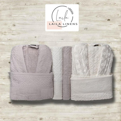 bathrobe belinda white*kashmir