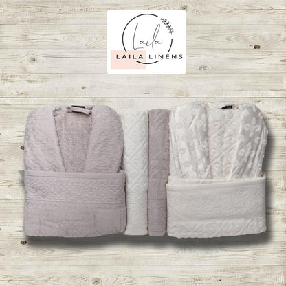 bathrobe belinda white*kashmir