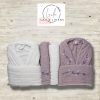 bathrobe walls white*purple