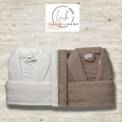 bathrobe zahar collection white* browen