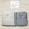 bathrobe zahar collection gray*white