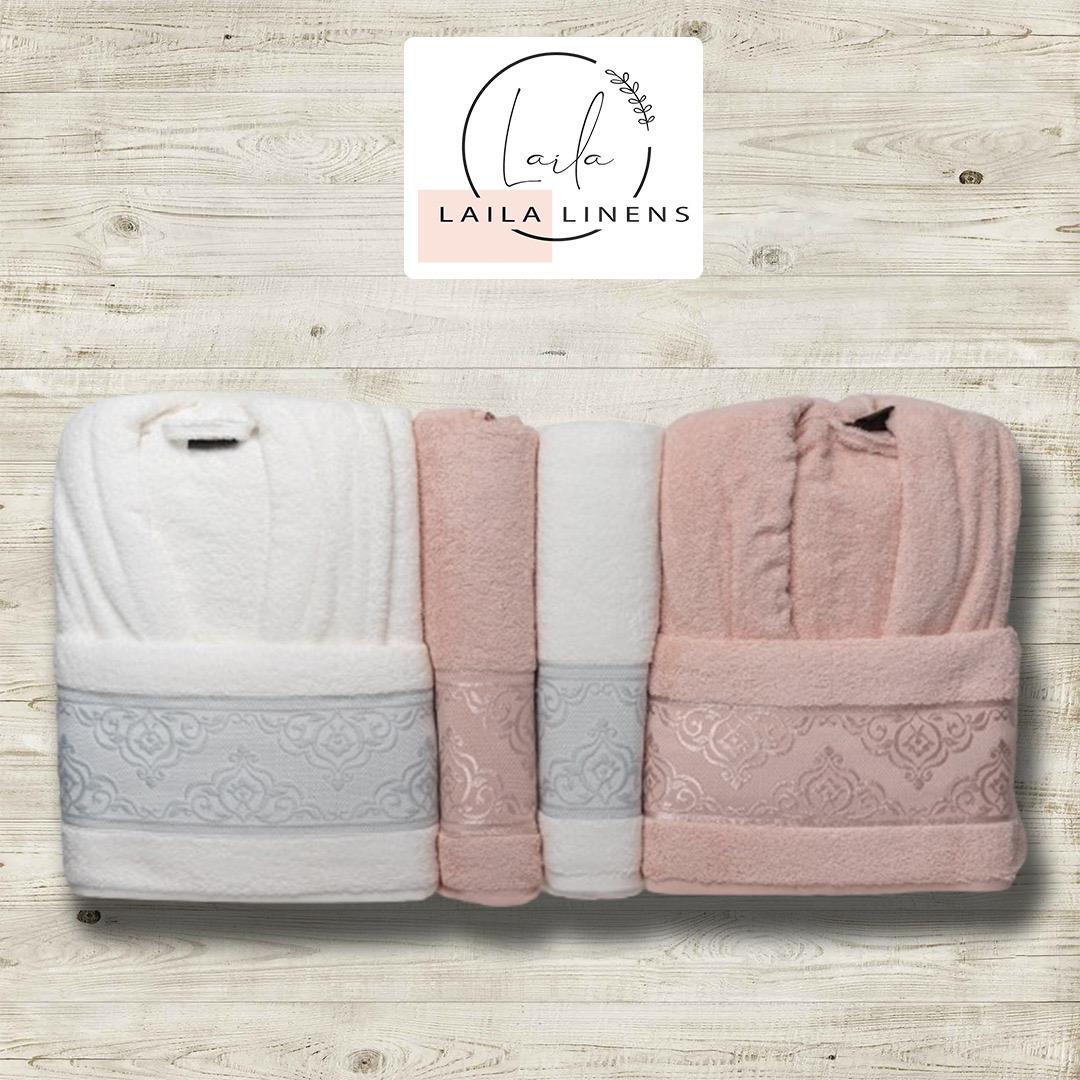 bathrobe belinda white*rose