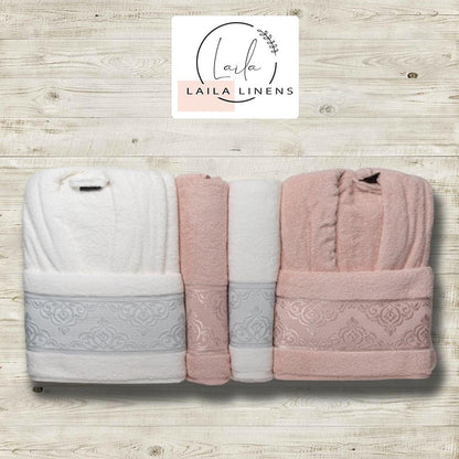 bathrobe belinda white*rose
