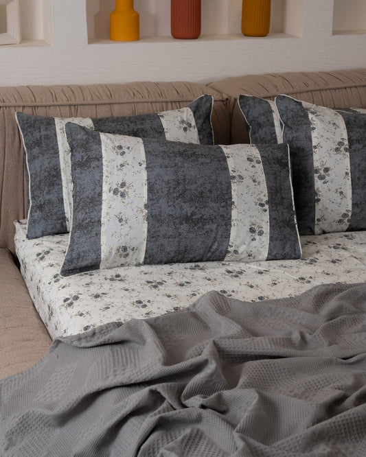 Engraved fitted sheet*dark gray*