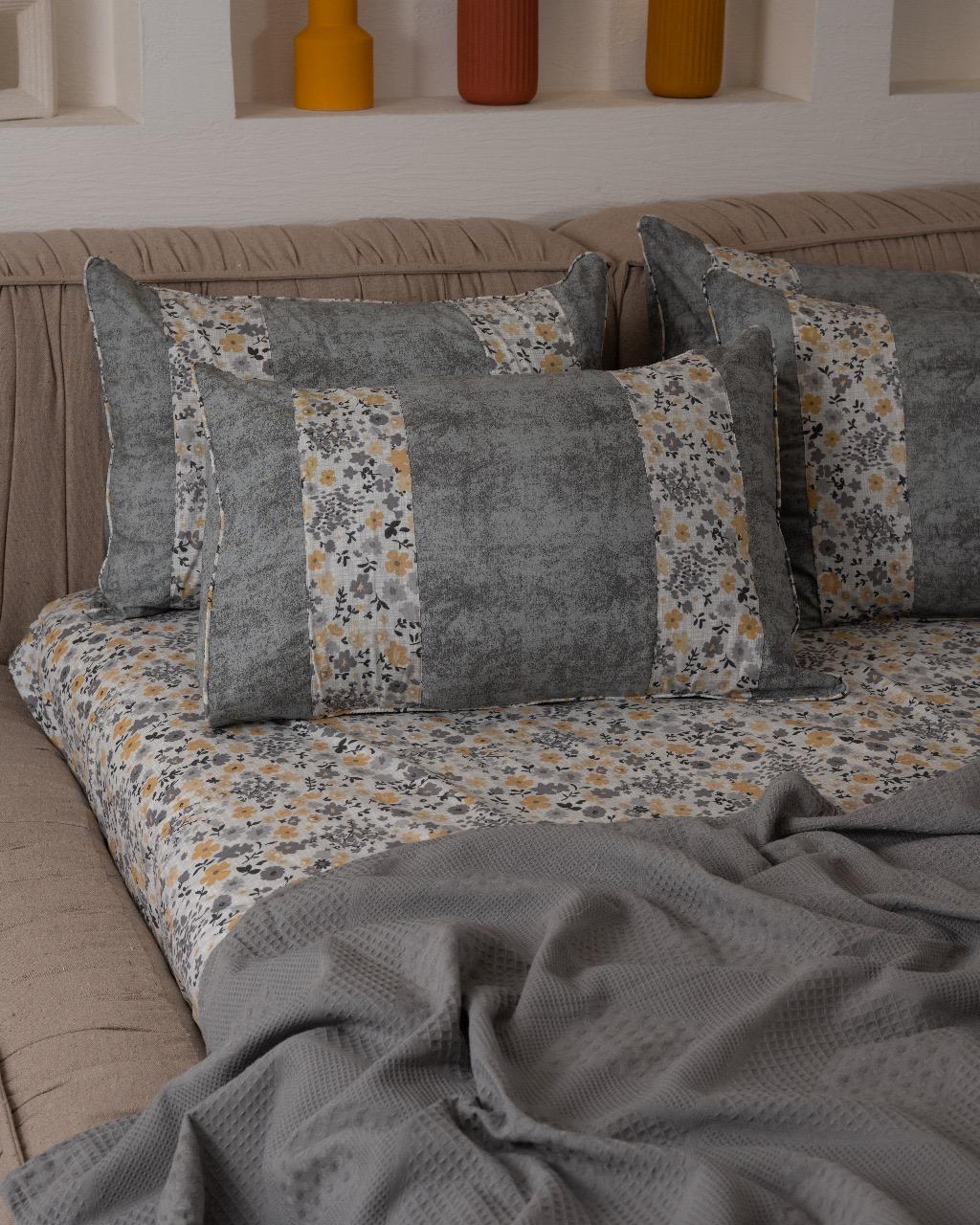 Engraved fitted sheet*gray*