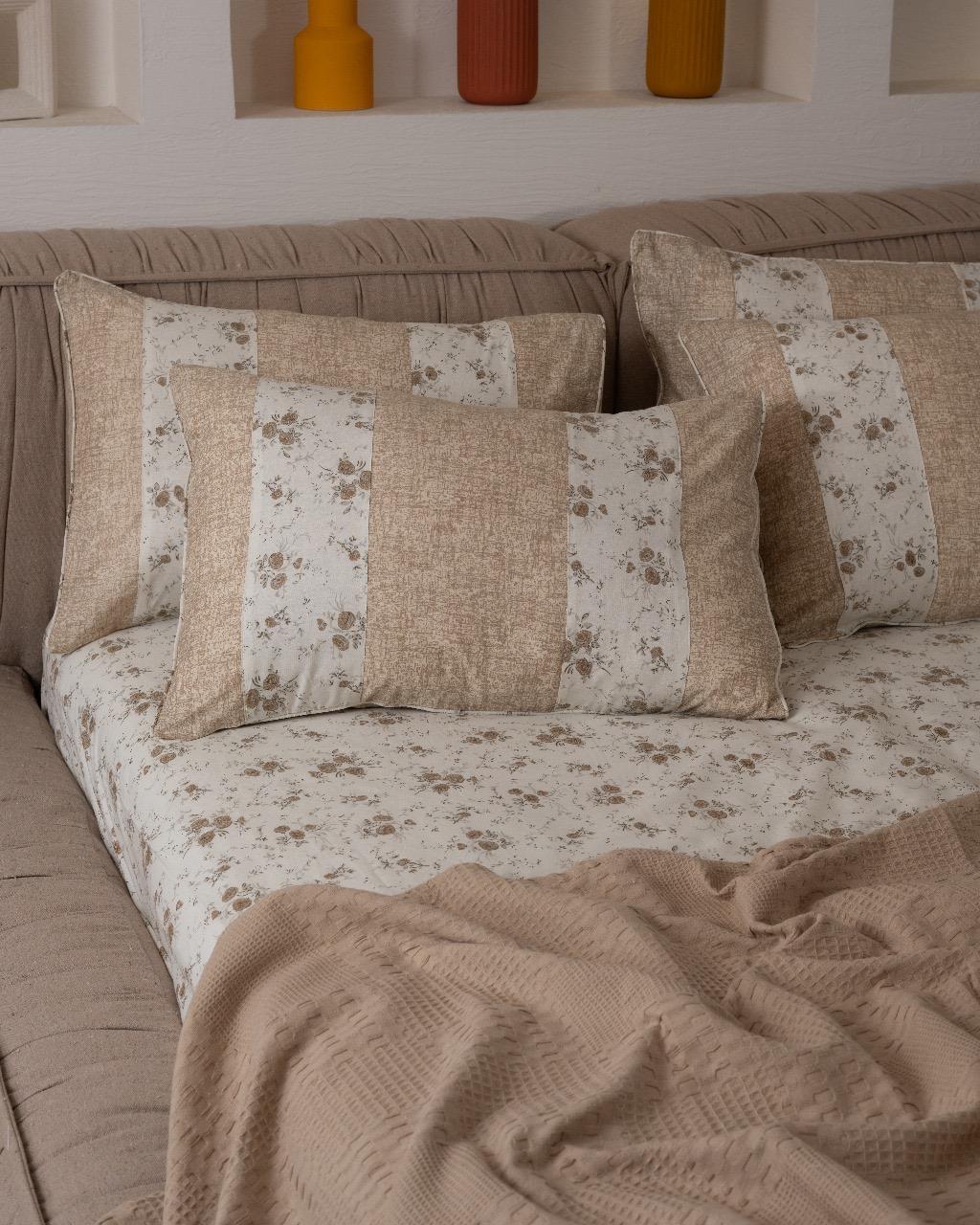 Engraved fitted sheet*beige*