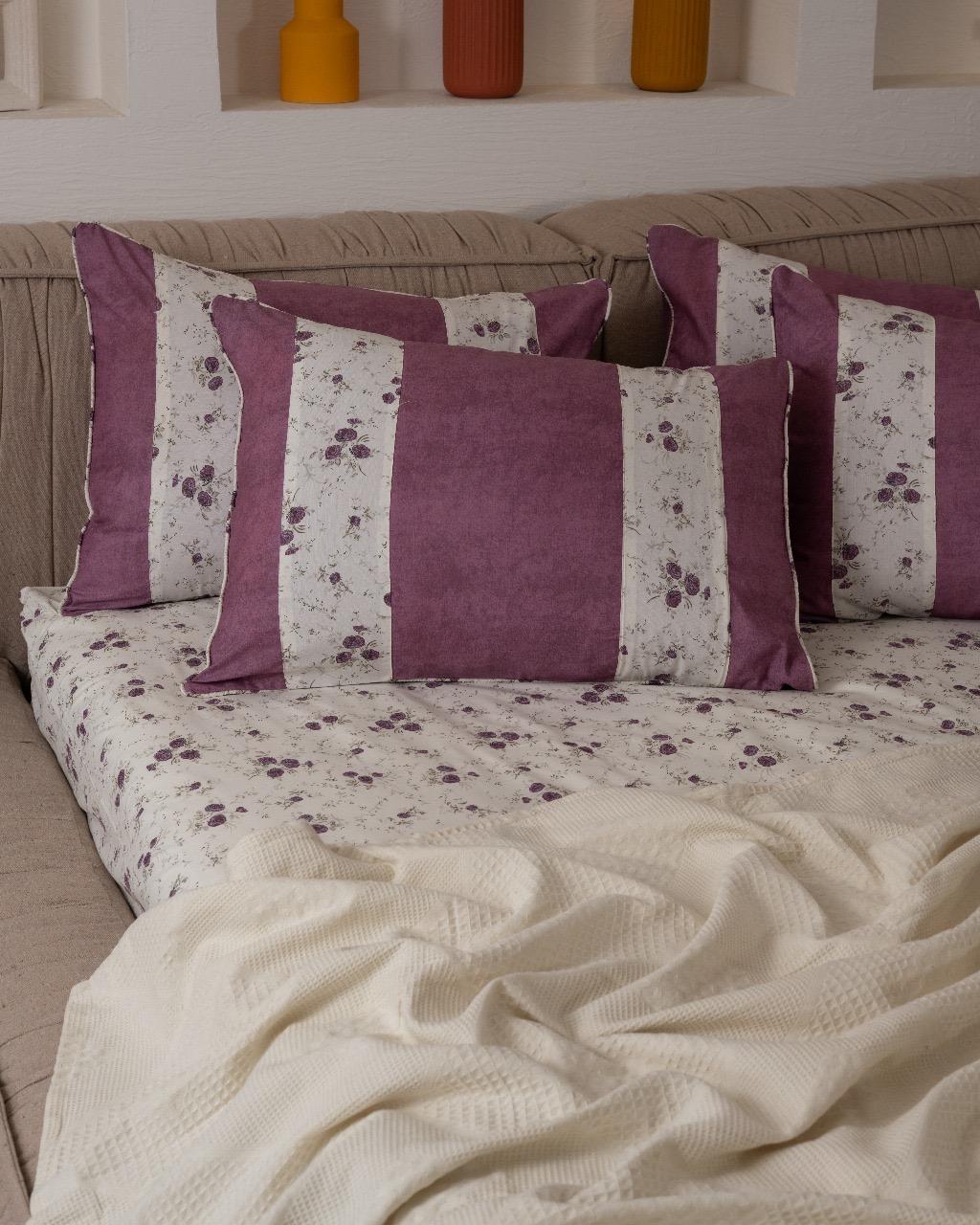 Engraved fitted sheet*purple*