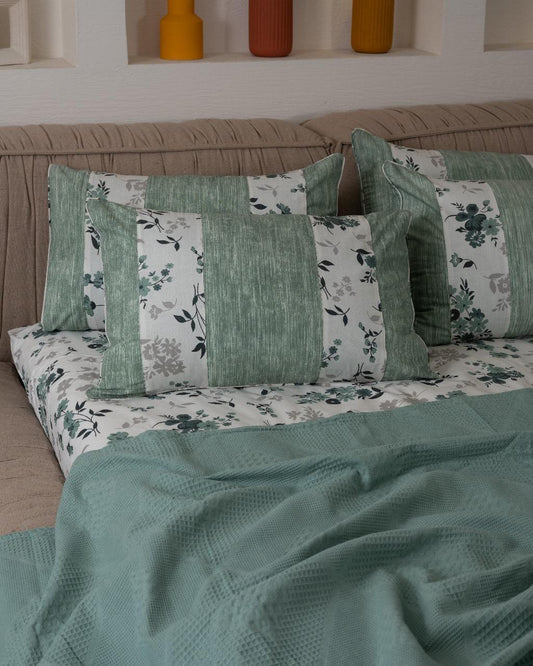 Engraved fitted sheet*green*