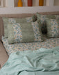 Engraved fitted sheet*pistachio*
