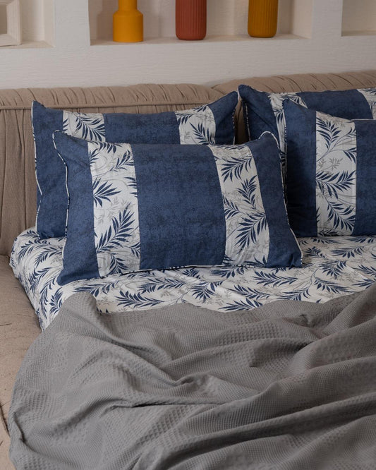 Engraved fitted sheet*navy blue*