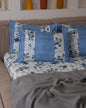 Engraved fitted sheet*baby blue*