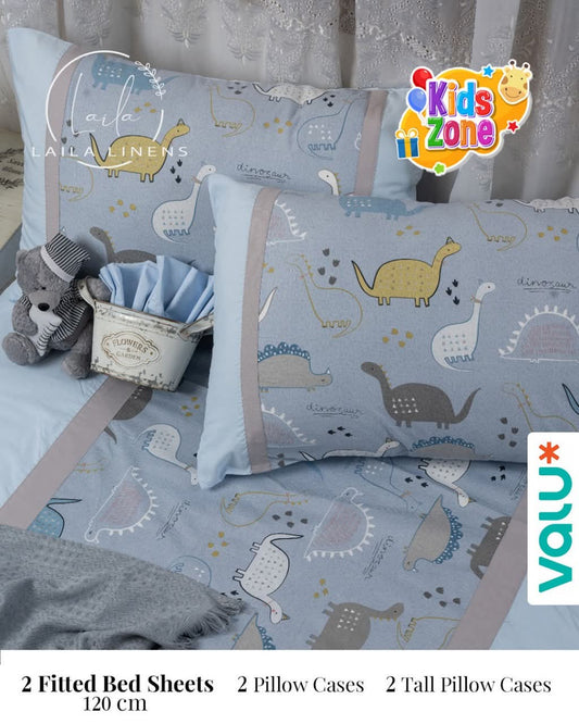 kids fitted sheet*light blue-gray*