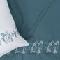 Gold Leaves *Dark Petrol blue/white*