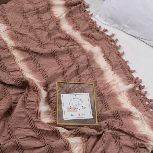Anas coverlet */Light Brown/white*