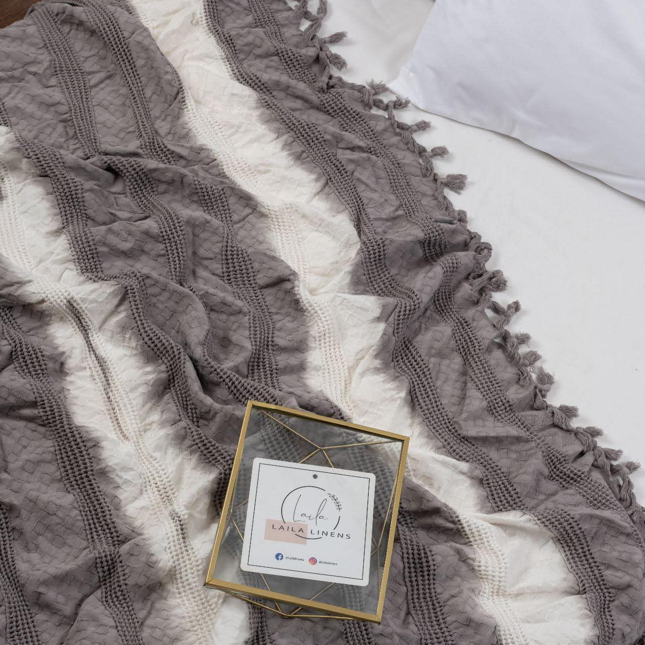 Anas coverlet *Gray/white*